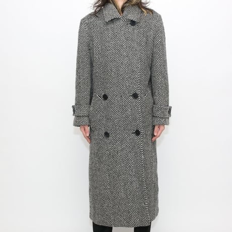 70-80s Calvin Klein Herringbone Wool Coat