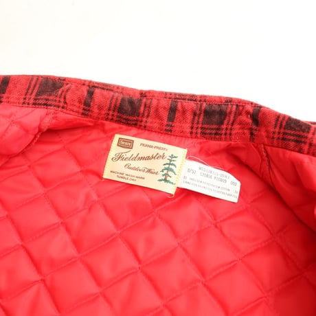 70s Sears Plaid Quilting Lined Shirt
