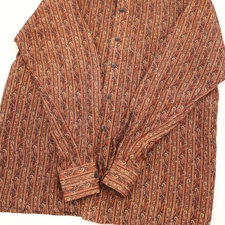Paisley Pattern Silk L/S Shirt