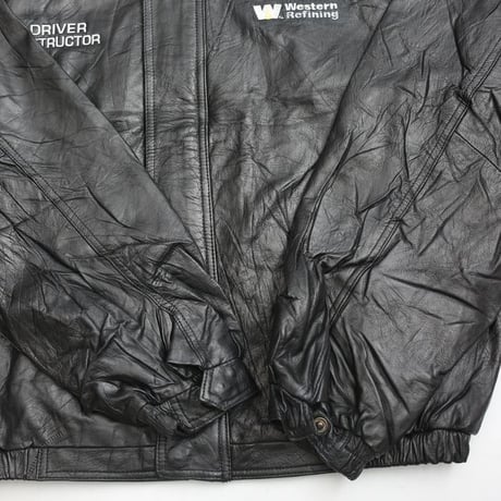 Black Leather Jacket Loose Silhouette