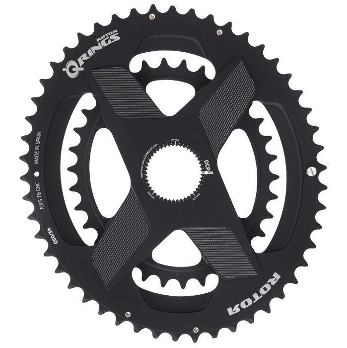 ROTOR Q-RING OVAL SPIDERING BLACK | LORO CYCLE
