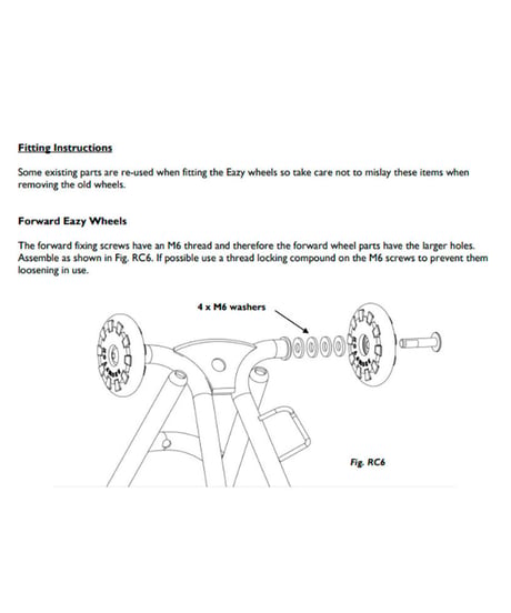 BROMPTON　Eazy Wheel rollers with fittings 6mm holes pair (QEZW-M6)