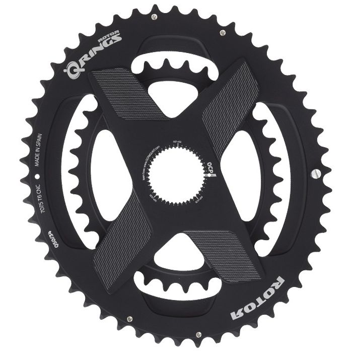 ROTOR Q-RING OVAL SPIDERING BLACK | LORO CYCLE