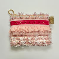 ポーチミニ　・　England pink feather tweed 　4