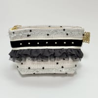 ポーチマチ付き・England grey dot tweed 4