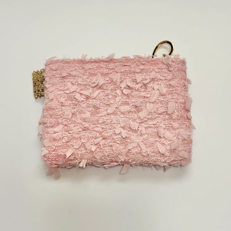 ポーチミニ　・　Japan pink  tweed 　12