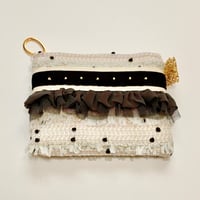 ポーチミニ　・　England  gray dot  tweed 　19