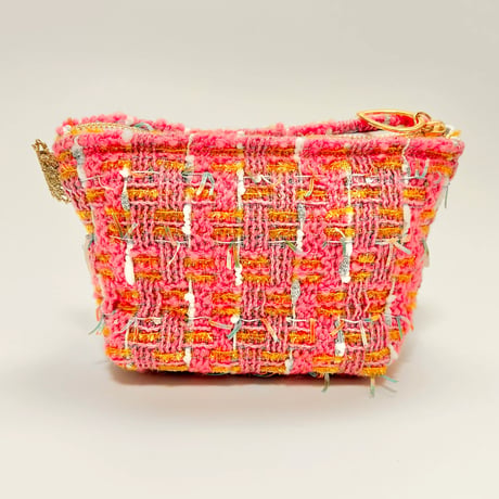 ポーチマチ付き・England pink tweed 13
