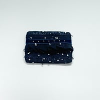 ティッシュケース・ England  navy dot  tweed 23
