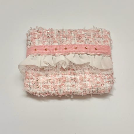 ティッシュケース ・ England  pink tweed 5