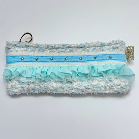 ペンケース・England  sky blue  tweed   10