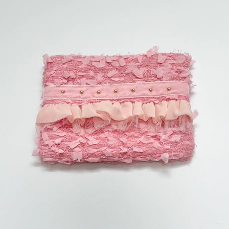 ティッシュケース ・ Japan  pink  feather tweed 7