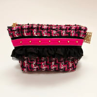ポーチマチ付き・England pink Black tweed 14