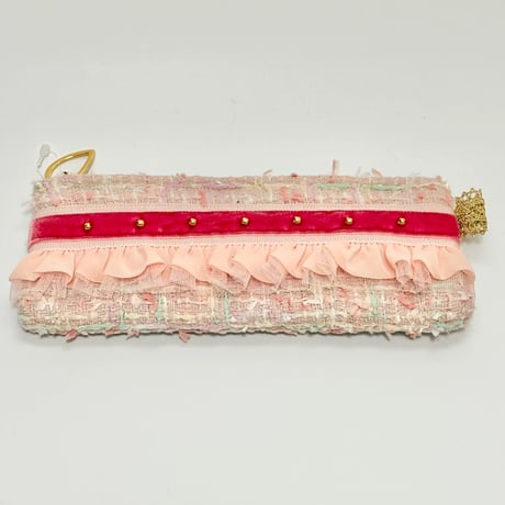 ペンケース・Japan  pink pastel  tweed   6