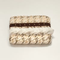 ティッシュケース・England  Ivory brown   tweed 25