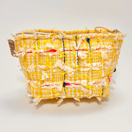 ポーチマチ付き・England yellow tweed 18