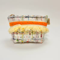 ポーチマチ付き・England  White colorful tweed 10