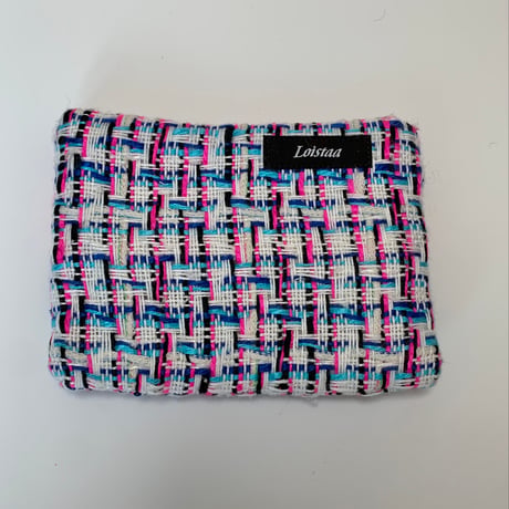 ティッシュケース( England tweed ・pink ribbon Blue frill  )