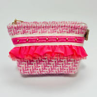 ポーチマチ付き・Japan pink tweed 20