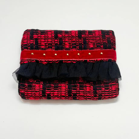 ティッシュケース ・ Japan red tweed 4