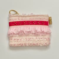 ポーチミニ　・　Japan pink  tweed 　2