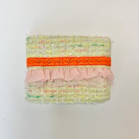 ティッシュケース( Japan tweed ・orange ribbon  babypink frill  )