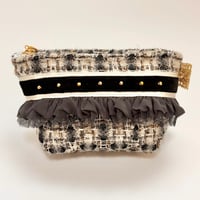 ポーチマチ付き・England brown monotone tweed 19