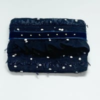 ティッシュケース・ England  navy dot  tweed 23