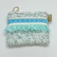 ポーチミニ　・　England  sky blue tweed 　27