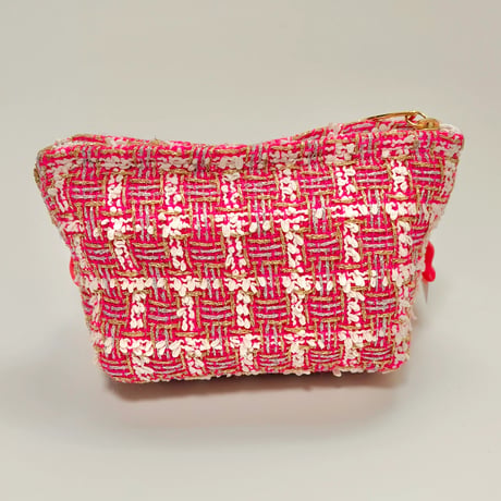 ポーチマチ付き・England pink tweed 17