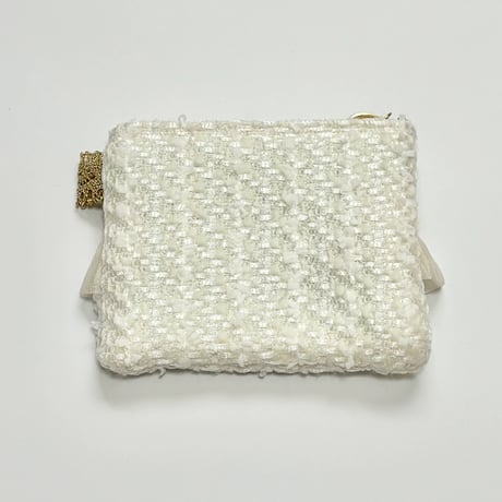 ポーチミニ　・　England  White  tweed 　17