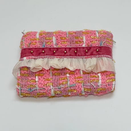 ティッシュケース ・ England  pink   tweed 9