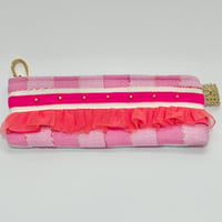 ペンケース・England  pink check  tweed   5