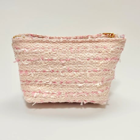 ポーチマチ付き・Japan pink tweed 15