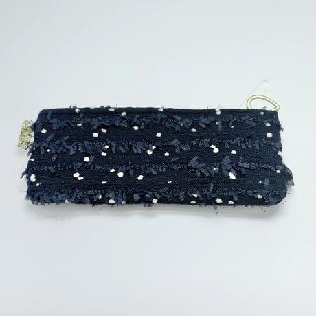 ペンケース・England  navy dot  tweed  11