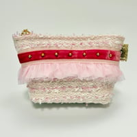 ポーチマチ付き・Japan pink tweed 15