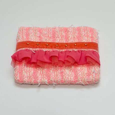 ティッシュケース ・ Japan  pink   tweed 10