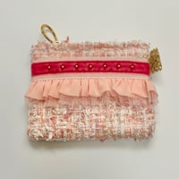 ポーチミニ　・　Japan pink pastel  tweed 　5