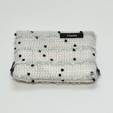 ティッシュケース・ England  gray dot  tweed 18