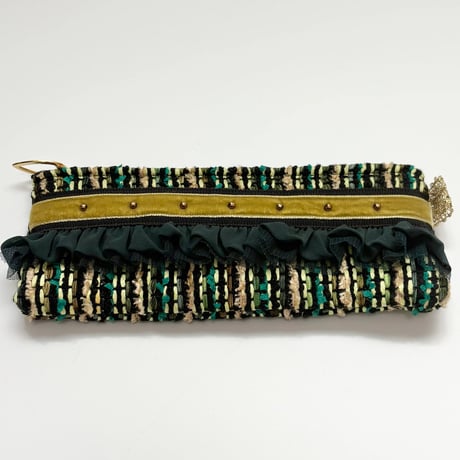 ペンケース・England Green mustard  tweed  22