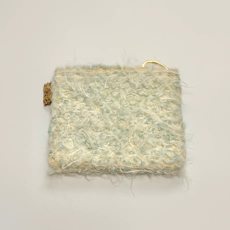 ポーチミニ　・　England  sky blue  tweed 　16