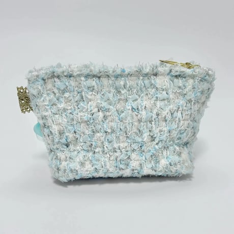 ポーチマチ付き・England  sky blue tweed 8