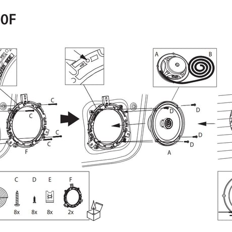 JBL club620F　同軸2WAYスピーカー　約17cmサイズ