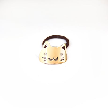 丸顔もきゅ猫のへアアクセサリー