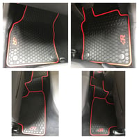 VW  ゴルフ7  ゴルフ7 ヴァリアント Rロゴ  レッド フロアーラバーマット