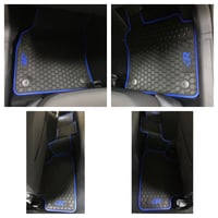 VW  ゴルフ7  ゴルフ7 ヴァリアント Rロゴ ブルー フロアーラバーマット
