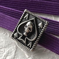 スペードとスカルのロックな帯留め