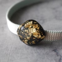 金箔の帯留