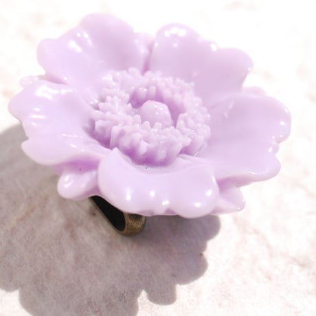 お花の帯留（薄紫）
