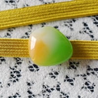 和菓子色のプチ帯留（ピスタチオ）